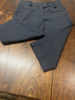 Larry Levine Black Polka Dot Bermuda Shorts